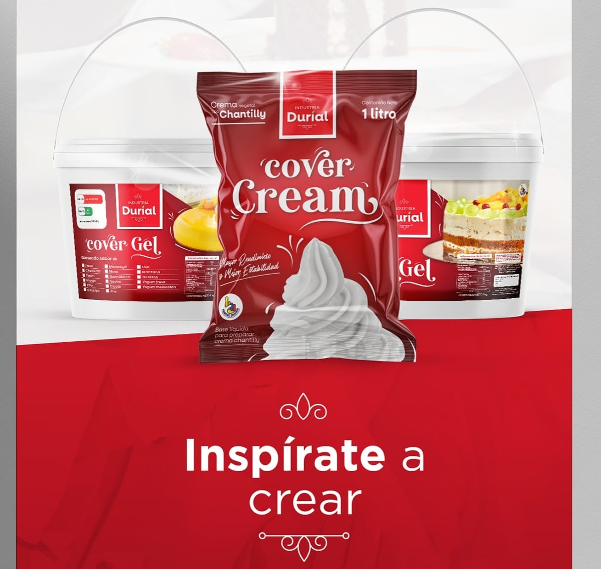 Cover Cream y Cover Gel — Industria Durial · Insumos Profesionales de Pastelería